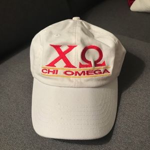 White Chi Omega Hat
